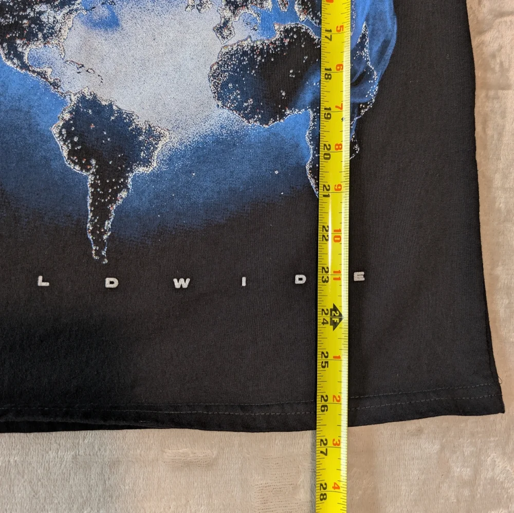 Primitive Worldwide Skateboard Black Blue Graphic Metal Punk Tee Alt Shirt Sz S - Picture 4 of 6